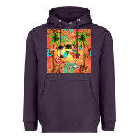 Plum summer slipper and cocktail seamless pattern Heavyweight Hoodie - BundleAndBundleShop