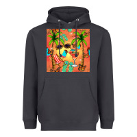 Smoke summer slipper and cocktail seamless pattern Heavyweight Hoodie - BundleAndBundleShop