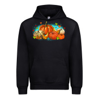 Black thankful pumpkins Urban Hoodie - MaliasSmallBusiness