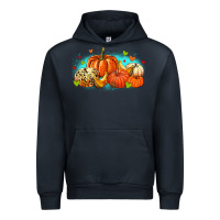 Navy thankful pumpkins Urban Hoodie - MaliasSmallBusiness