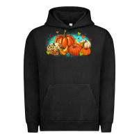 Pigment Black thankful pumpkins Urban Hoodie - MaliasSmallBusiness