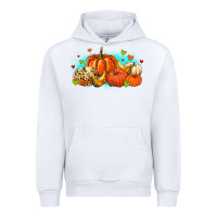 White thankful pumpkins Urban Hoodie - MaliasSmallBusiness