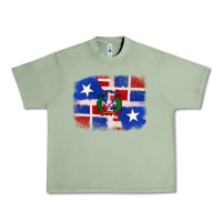 Oil Green dominican and puerto rico flag Urban Heavy Tee - texasbilliewilder