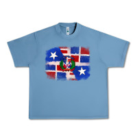 Pebble Blue dominican and puerto rico flag Urban Heavy Tee - texasbilliewilder
