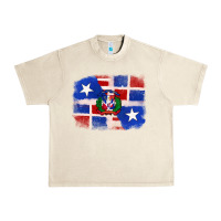 Sandshell dominican and puerto rico flag Urban Heavy Tee - texasbilliewilder