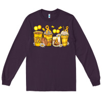 Plum childhood cancer coffee cups Long Sleeve Tee - Zillion Design Studio
