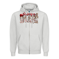 Dove Grey Raising Ballers Zipper Hoodie - RacoonDesign