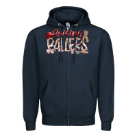 Navy Raising Ballers Zipper Hoodie - RacoonDesign