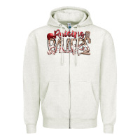 Oatmeal Heather Raising Ballers Zipper Hoodie - RacoonDesign