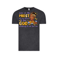 Vintage Black even in the midst of my storm i see god working it Vintage Tee - MaliasSmallBusiness