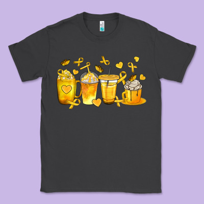 Childhood Cancer Coffee Cups Classic Tee Designed By Texasbilliewilder