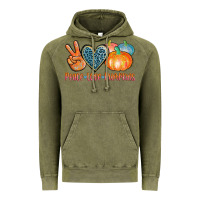 Vintage Olive peace love pumpkins Vintage Hoodie - AdoDesignShop