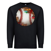 Black western baseball leopard serape pattern Premium Sweatshirt - Artiststas