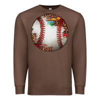 Chestnut western baseball leopard serape pattern Premium Sweatshirt - Artiststas