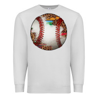 Dove Grey western baseball leopard serape pattern Premium Sweatshirt - Artiststas