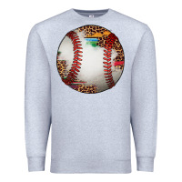 Heather Grey western baseball leopard serape pattern Premium Sweatshirt - Artiststas