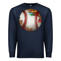 Navy western baseball leopard serape pattern Premium Sweatshirt - Artiststas