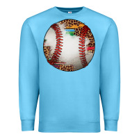 Ocean Blue western baseball leopard serape pattern Premium Sweatshirt - Artiststas