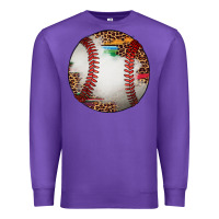 Purple western baseball leopard serape pattern Premium Sweatshirt - Artiststas