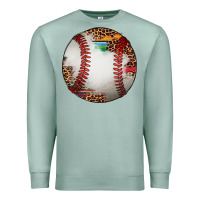 Seafoam western baseball leopard serape pattern Premium Sweatshirt - Artiststas