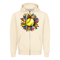 Sandshell softball sunflower Zipper Hoodie - HRA Design Shop