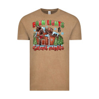 Vintage Coffee barn lights and silent nights Vintage Tee - MaliasSmallBusiness