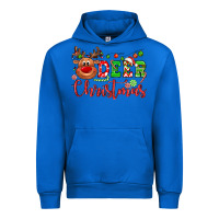 Cobalt Deer Christmas reindeer Urban Hoodie - NancyCooperArtShop