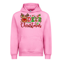 Fuchsia Pink Deer Christmas reindeer Urban Hoodie - NancyCooperArtShop