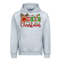 Heather Grey Deer Christmas reindeer Urban Hoodie - NancyCooperArtShop