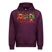Mauve Wine Deer Christmas reindeer Urban Hoodie - NancyCooperArtShop