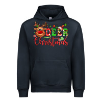 Navy Deer Christmas reindeer Urban Hoodie - NancyCooperArtShop