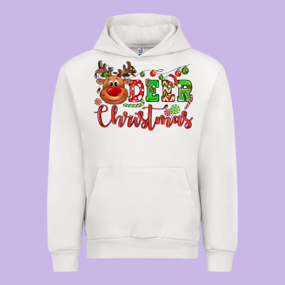Deer Christmas Reindeer Urban Hoodie Designed By Nancycooperartshop