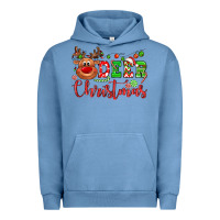 Pigment Pebble Blue Deer Christmas reindeer Urban Hoodie - NancyCooperArtShop