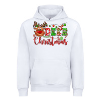 White Deer Christmas reindeer Urban Hoodie - NancyCooperArtShop