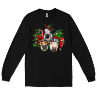 Black christmas cows with tree Long Sleeve Tee - RanaPortraitStore