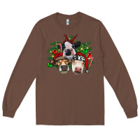 Chestnut christmas cows with tree Long Sleeve Tee - RanaPortraitStore