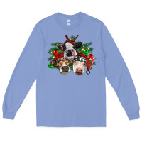 Colony Blue christmas cows with tree Long Sleeve Tee - RanaPortraitStore