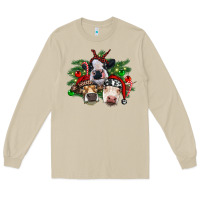 Mushroom christmas cows with tree Long Sleeve Tee - RanaPortraitStore