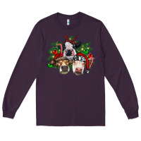 Plum christmas cows with tree Long Sleeve Tee - RanaPortraitStore