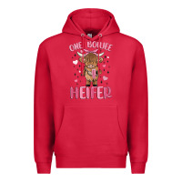Cardinal one boujee heifer Premium Hoodie - MaliasSmallBusiness