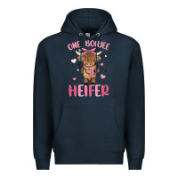 Navy one boujee heifer Premium Hoodie - MaliasSmallBusiness
