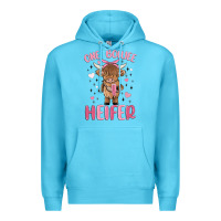 Ocean Blue one boujee heifer Premium Hoodie - MaliasSmallBusiness