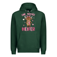 Sports Green one boujee heifer Premium Hoodie - MaliasSmallBusiness