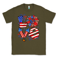 Army Green 4th of july love Classic Tee - Zillion Design Studio