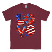 Burgundy 4th of july love Classic Tee - Zillion Design Studio
