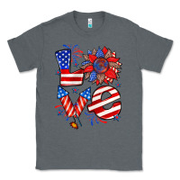 Charcoal Heather 4th of july love Classic Tee - Zillion Design Studio