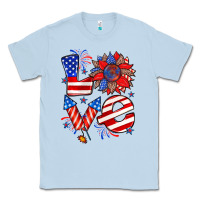 Dusty Blue 4th of july love Classic Tee - Zillion Design Studio