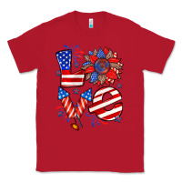 Red 4th of july love Classic Tee - Zillion Design Studio