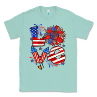 Seafoam 4th of july love Classic Tee - Zillion Design Studio