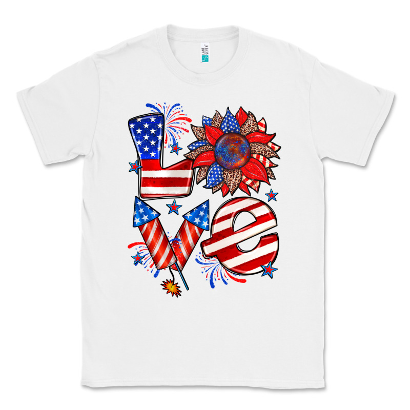 4th Of July Love Classic Tee by Zillion Design Studio | Teevron